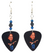 Eric Clapton Guitar Pick Beaded Earrings, Handmade in the USA