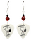 Snoopy Dog on White Guitar Pick Earrings, Handmade in the USA