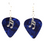 Double Music Note Charm Guitar Pick Earrings, Handmade in USA