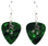 Double Music Note Charm Guitar Pick Earrings, Handmade in USA