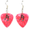 Double Music Note Charm Guitar Pick Earrings, Handmade in USA