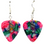 Double Music Note Charm Guitar Pick Earrings, Handmade in USA