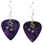 Double Music Note Charm Guitar Pick Earrings, Handmade in USA