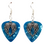 Angel Wings Charm on Guitar Pick Earrings - Handmade in USA