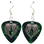 Angel Wings Charm on Guitar Pick Earrings - Handmade in USA
