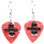 I Love Basketball Charm on Guitar Pick Earrings, Handmade in the USA