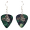 I Heart Love My Cat Kitten Charm on Guitar Pick Earrings Handmade in the USA