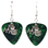 I Heart Love My Cat Kitten Charm on Guitar Pick Earrings Handmade in the USA