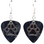 Puppy Dog Paw Print Charm on Guitar Pick Earrings