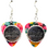 Coca-Cola Bottle Cap Charm on Guitar Pick Earrings, Handmade in USA