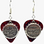 Coca-Cola Bottle Cap Charm on Guitar Pick Earrings, Handmade in USA