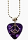 Peace Sign Symbol Charm on Guitar Pick Necklace