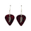 Feather Charm on Guitar Pick Earrings - Handmade in USA