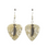 Feather Charm on Guitar Pick Earrings - Handmade in USA