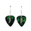 Feather Charm on Guitar Pick Earrings - Handmade in USA