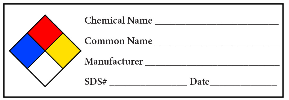 h 1 msds secondary container label positive impressions