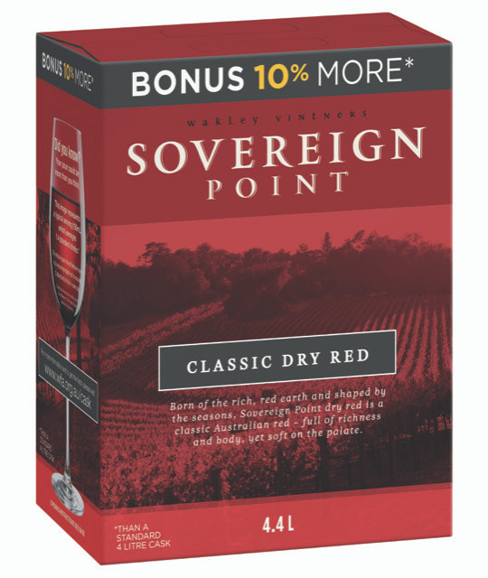 Sovereign Point Classic Dry Red 4 x  4.4lt Casks