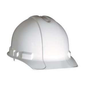 3M White Hard Hat with Ratchet Suspension 