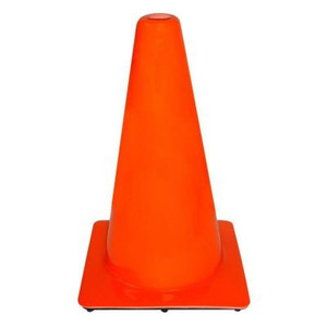 3M 18 in. Orange PVC Non Reflective Traffic Safety Cone