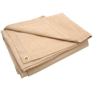 Sigman 6 ft. 8 in. x 8 ft. 8 in. 10 oz. Beige Canvas Tarp