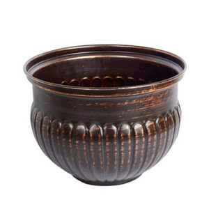 Bronce Metal Bowl Planter