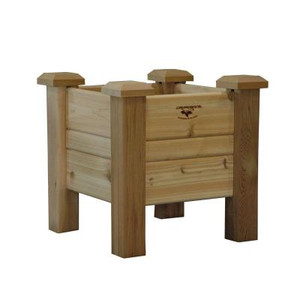 Gronomics Sqaure Unfinished Cedar Planter Box