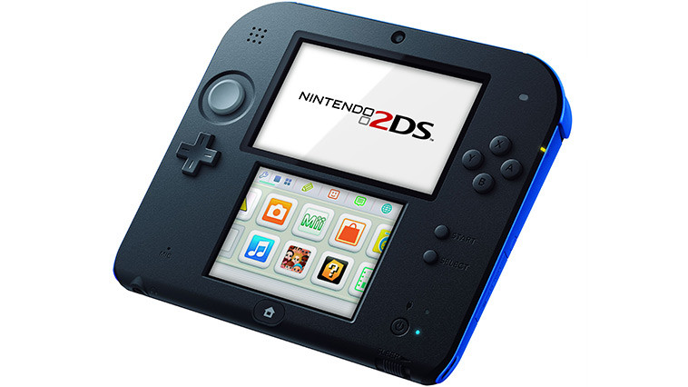 nintendo 2ds blue and black