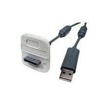 White Charge Cable for Xbox 360