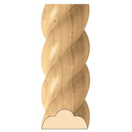 MLD5796MA_3 X 1 1/2 Lg Rope Half Round 8' pc Hard Maple