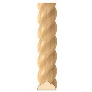 MLD5870AL_5/8 X 1 1/4 Rope Half Round 8' pc Alder