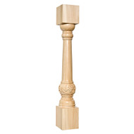 CC6320MA_5" Carved Vineyard Column Maple 1ea