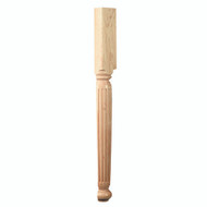 CLM6206HCH_35.25" Fluted English Estate Half Column Cherry