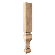 CLM7004HWO_6" Sq Large Diameter Gaelic Leg Split Wht Oak