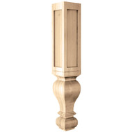 CLM7006WO_6" Sq Lg Diameter Routed Gaelic Leg White Oak
