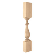CLM7008HRO_6" Sq Fleur Column-Split Red Oak