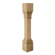 CLM7014CH_6" Sq Ionic Acanthus Column Cherry