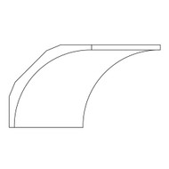 CO704POP_8 X 8 X 16 Polycove, Primed Polyurethane