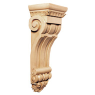 CRV5092LW_24" Lg Fluted Corbel Lindenwood 1ea 2bx