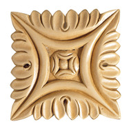 CRV5164LW_3 1/2" Med Sq Rosette Lindenwood 2cd 20bx