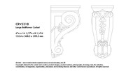 CRV5218LW_14 1/2" Lg Bellflower Corbel Lindenwood 1ea