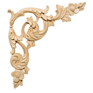CRV5661CH_8" Floral Acanthus Scrolls Cherry 1pair 20b