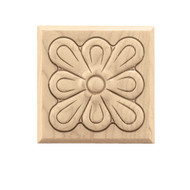 CRV7086MA_3" Sq Small Fleur Tile Maple