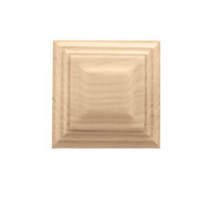 CRV7104WO_6" Sq Large Triad Rosette White Oak