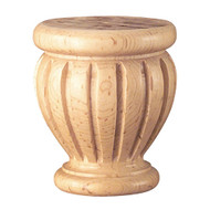 FT6278CH_4 1/2" Fluted Foot Cherry 1ea