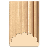 MLD5808MA_4" Ex Lg Reeded Half Round 8'pc Maple