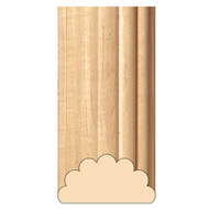 MLD5809MA_3" Lg Reeded Half Round 8'pc Maple