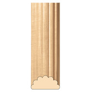 MLD5814MA_1 1/32" Sm Reeded Half Round 8' pc Maple