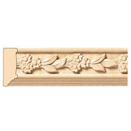 MLD5954CH_1 1/2" Spring Flowers Panel Mould 8' pc Cherry