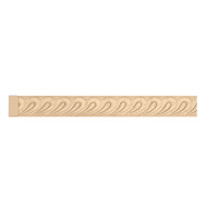 MLD7004MA_3/4"x48" Madeline Light  Rail Insert Mould Maple