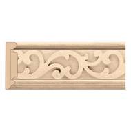 MLD7024MA_3 1/2" Panel Moulding w/ Baroque Insert Maple